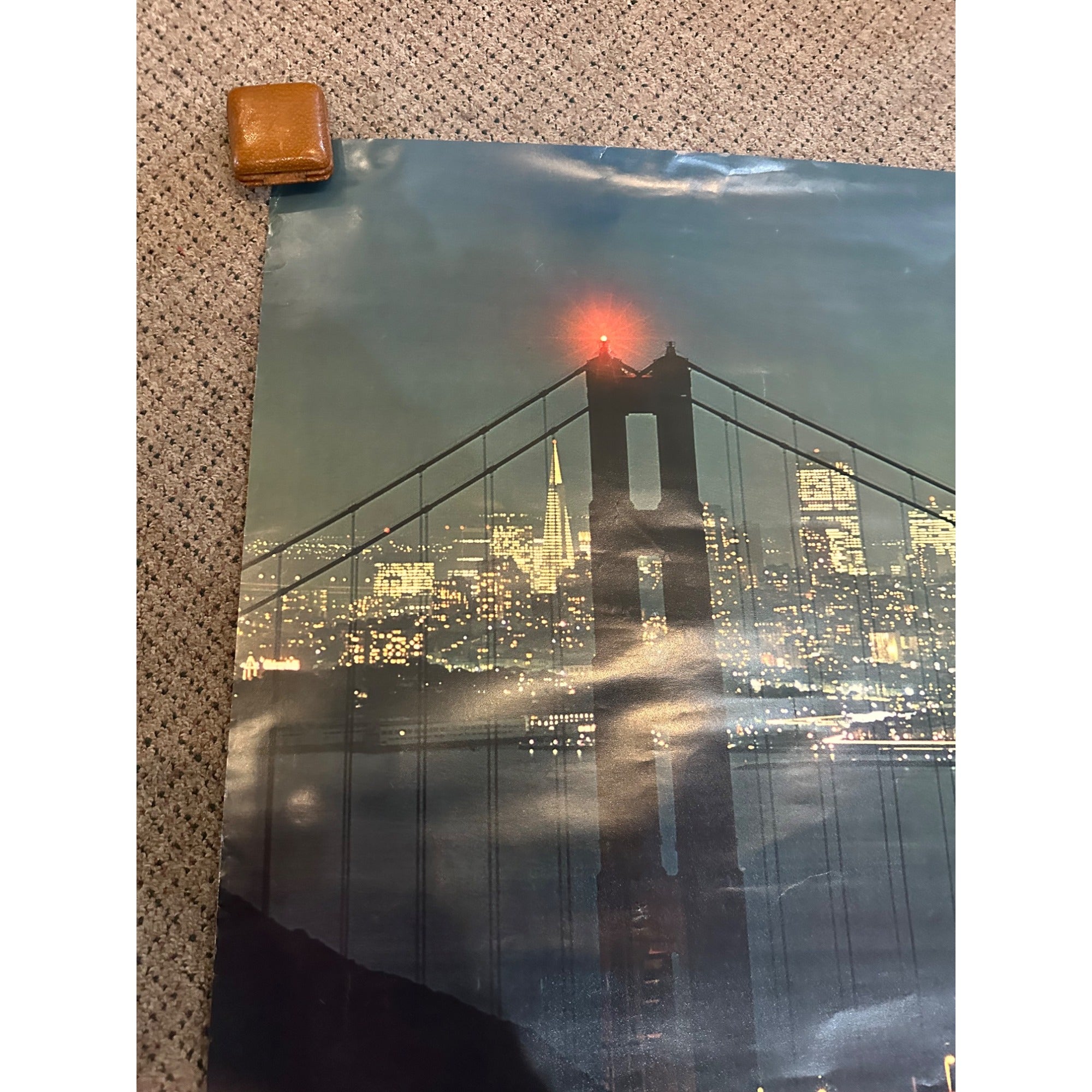 RARE Original Vintage Fly Northwest Orient Airlines San Fransciso Poster Airport Travel