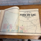 Antique 1874 Fond du Lac County Wisconsin Plat Map Complete Nice Condition
