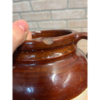 RARE Vintage Bean Pot Grunwaldt's Good Merchandise Black Creek, Wis. Wisconsin