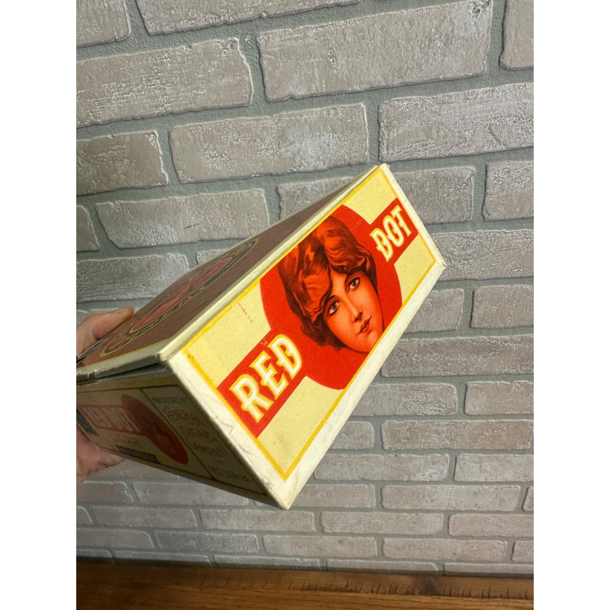 Vintage Red Dot Cigar Box Advertising Pennsylvania Red Lion PA Pressed Cardboard