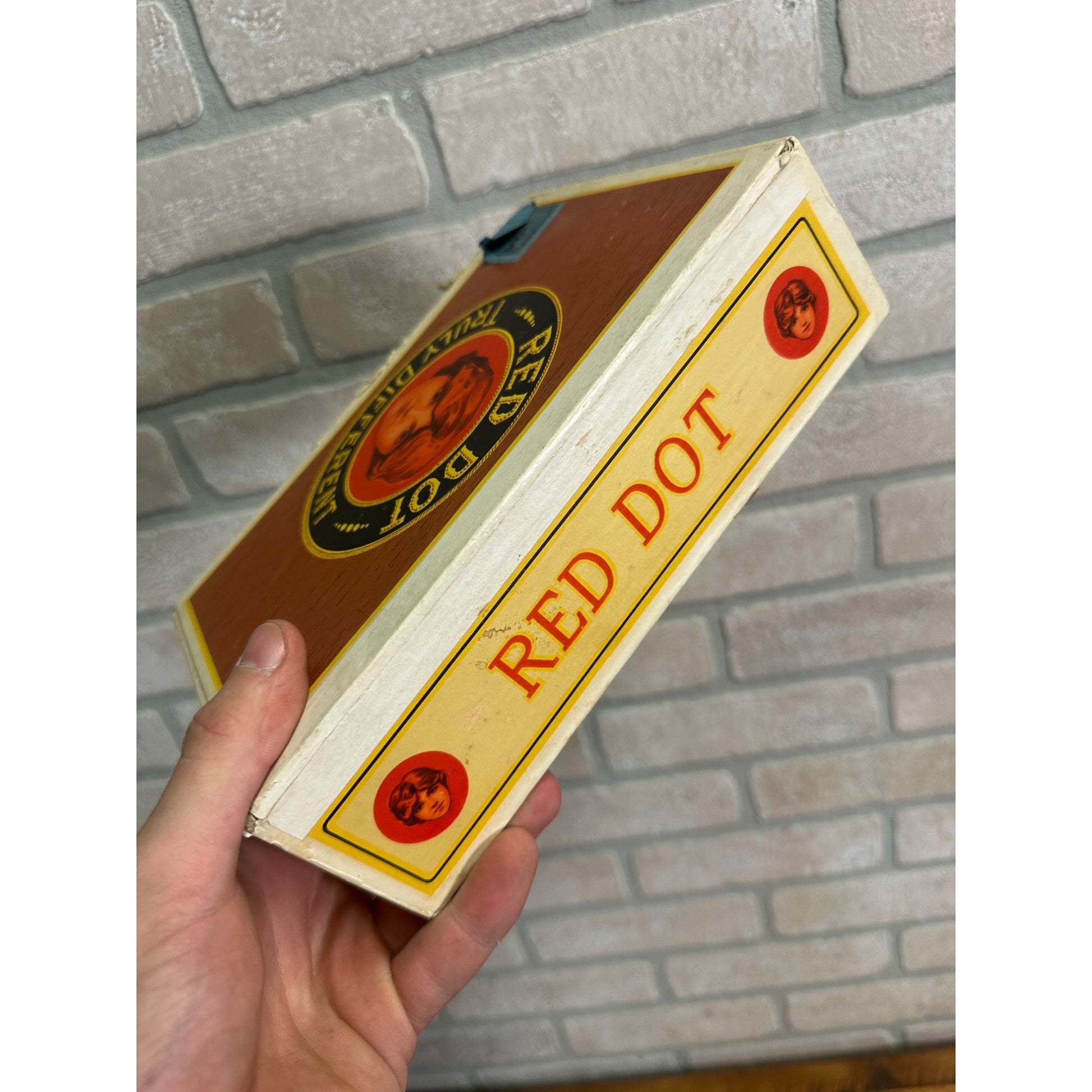Vintage Red Dot Cigar Box Advertising Pennsylvania Red Lion PA Pressed Cardboard