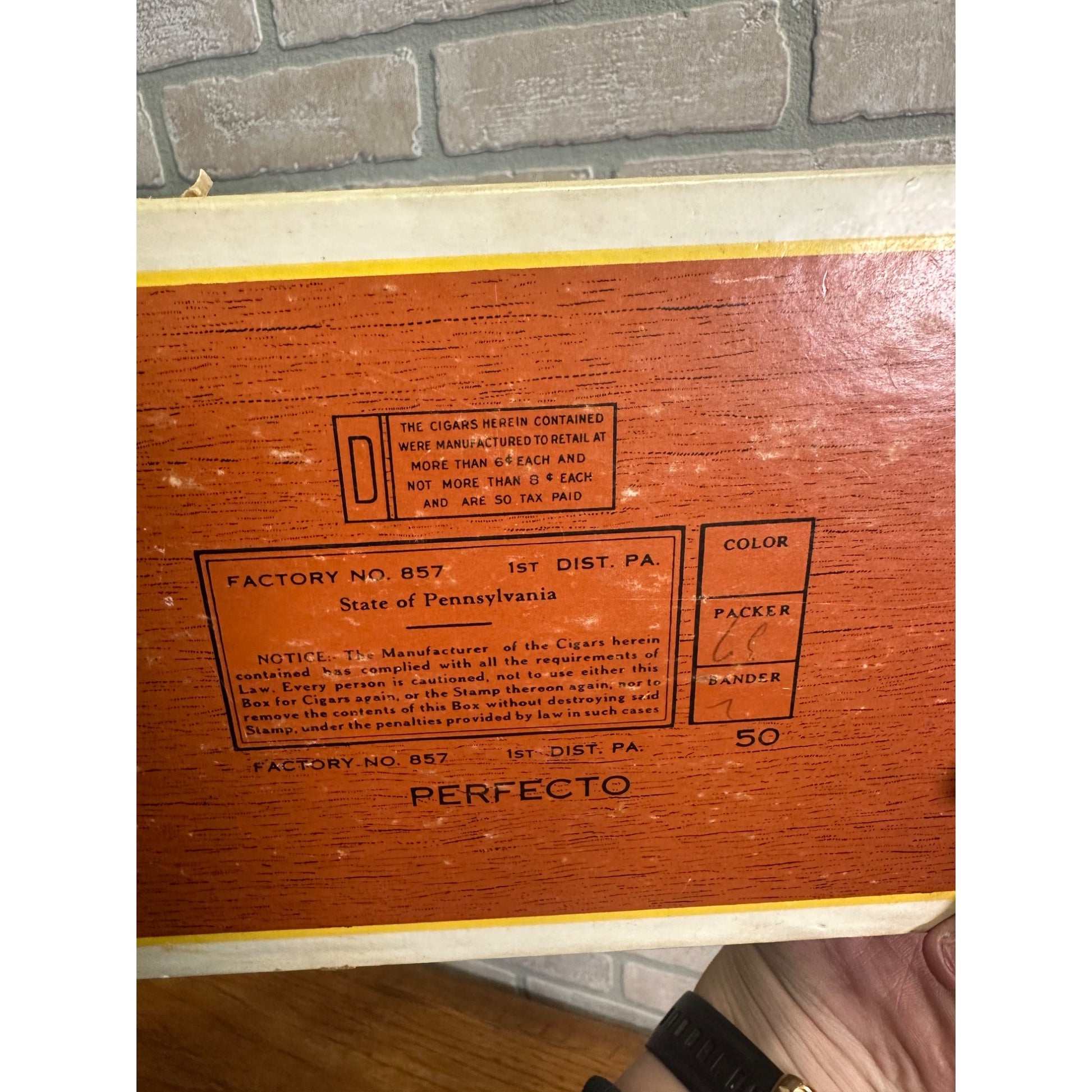 Vintage Red Dot Cigar Box Advertising Pennsylvania Red Lion PA Pressed Cardboard