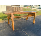 Antique 19th c. Primitive Butcher's Hog Bench / Table Rough Cut Farmhouse