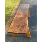 Antique 19th c. Primitive Butcher's Hog Bench / Table Rough Cut Farmhouse