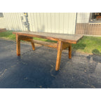 Antique 19th c. Primitive Butcher's Hog Bench / Table Rough Cut Farmhouse