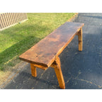 Antique 19th c. Primitive Butcher's Hog Bench / Table Rough Cut Farmhouse