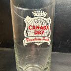Vintage Canada Dry Ginger Ale Soda Fountain Glass Cup Footed Fountain Fresh