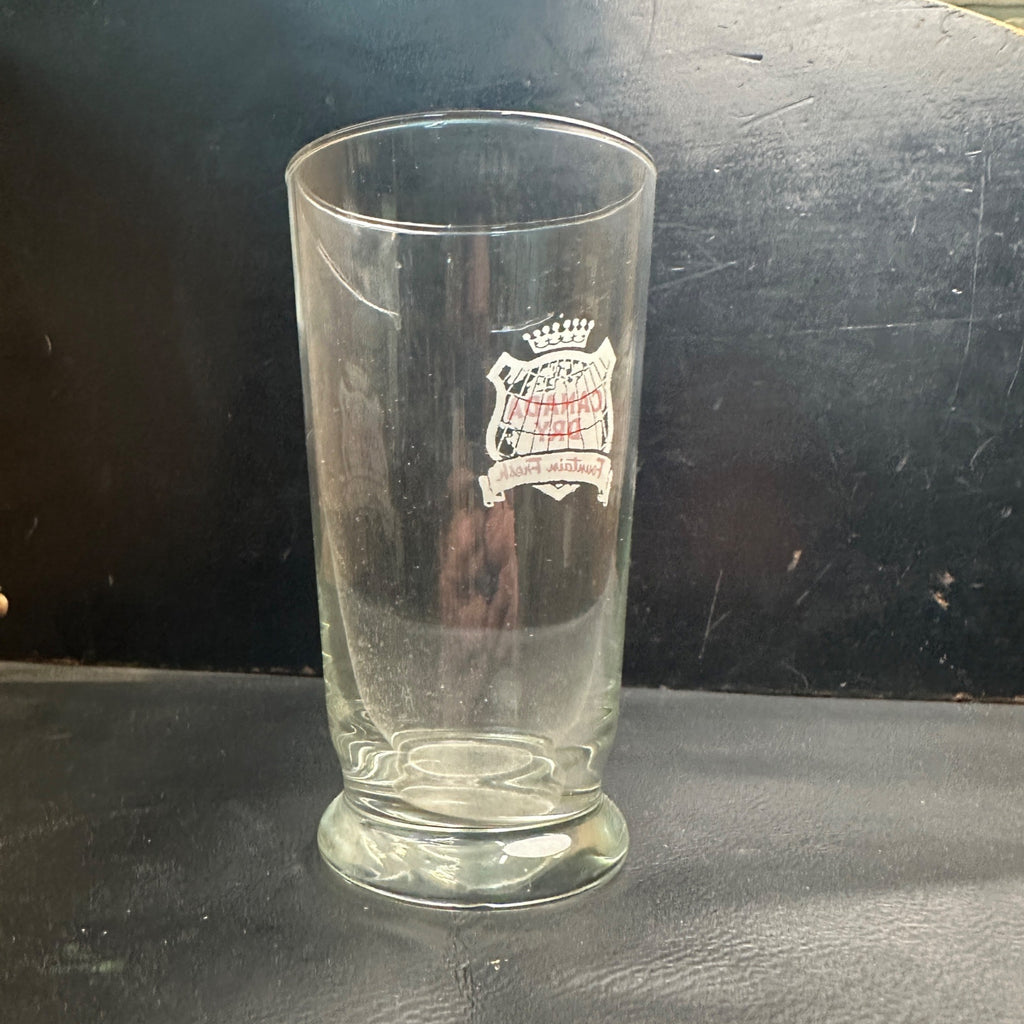 Vintage Canada Dry Ginger Ale Soda Fountain Glass Cup Footed Fountain Fresh