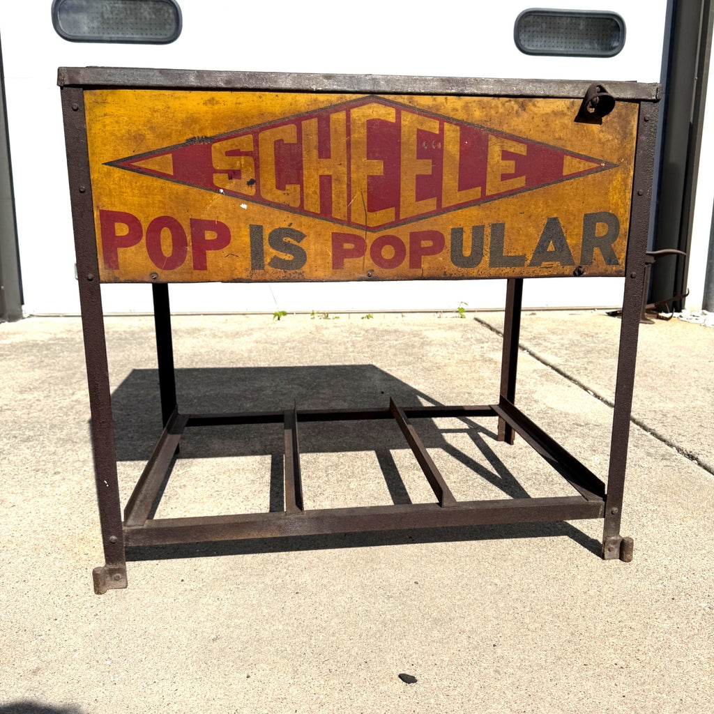 RARE Vintage 1920s Soda Pop Cooler Ice Box Wm Scheele & Sons Fort Wayne Indiana
