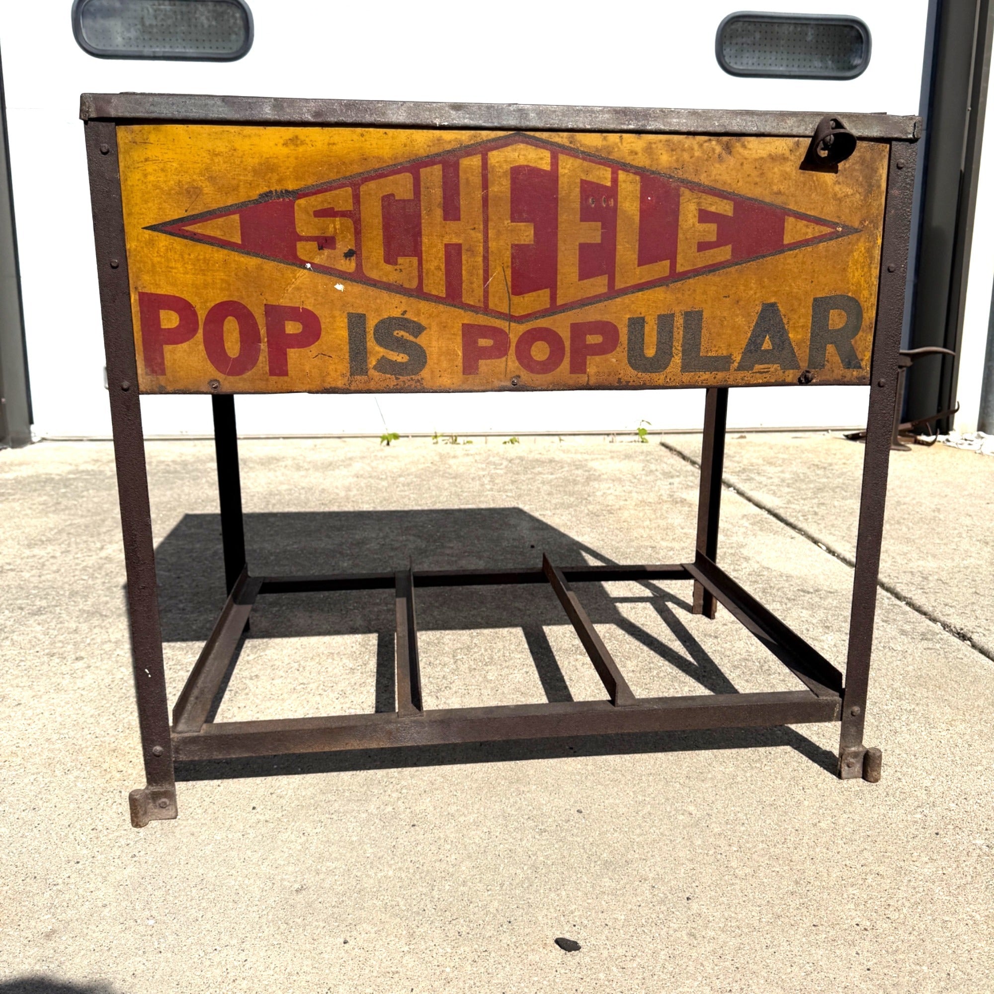 RARE Vintage 1920s Soda Pop Cooler Ice Box Wm Scheele & Sons Fort Wayne Indiana