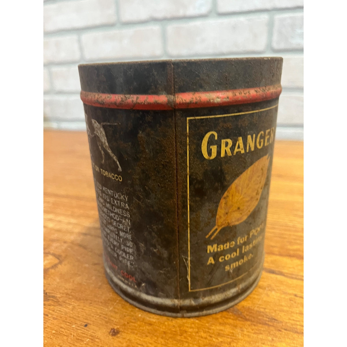 Vintage Granger Pipe Tobacco Tin Can Rough Cut Liggett & Myers Co. - No Lid