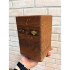 Vintage EL PRODUCTO Queens Wood Cigar Box With Glass Tubes
