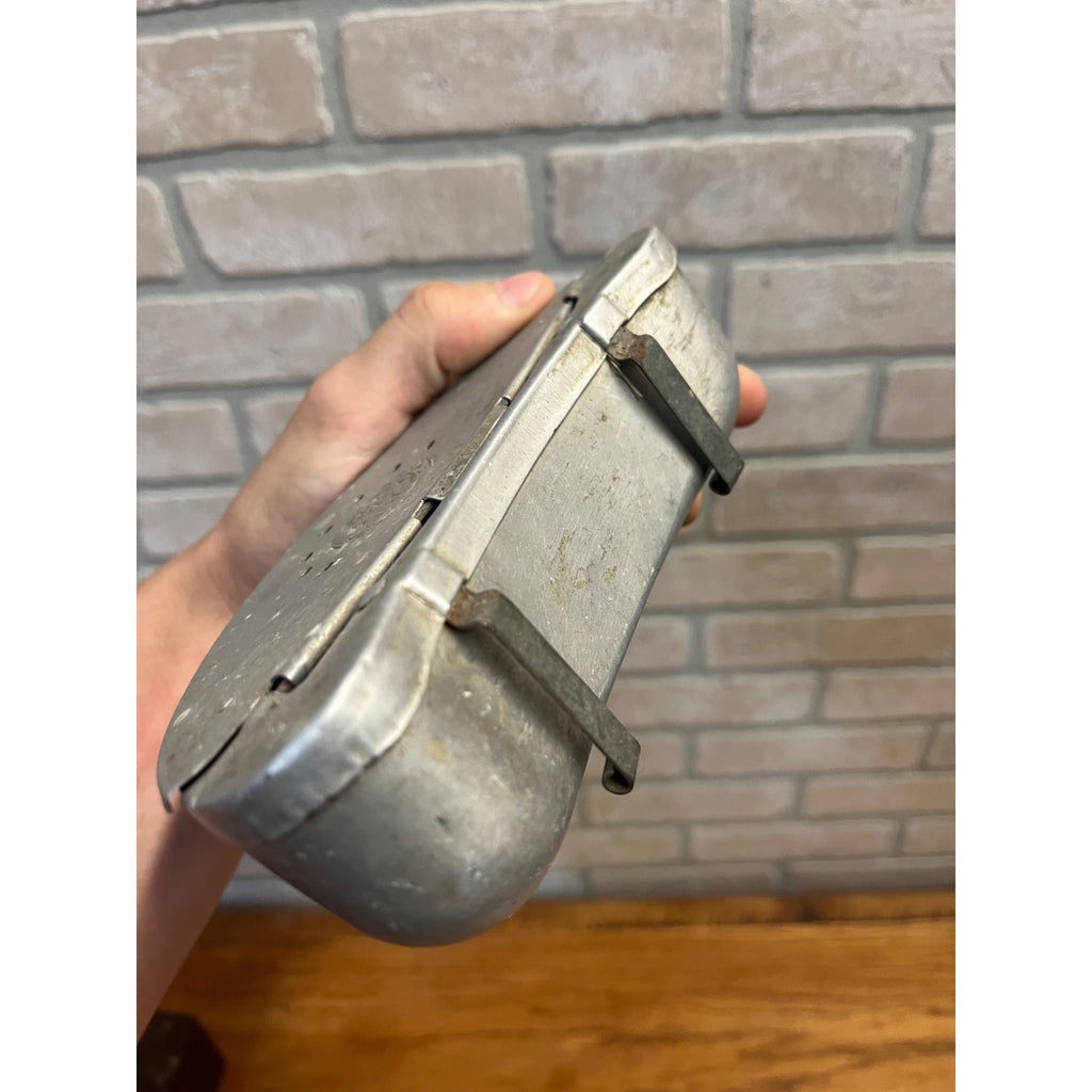 Aluminum Bait Keeper OLD PAL Fly Fishing Worm Tin Belt Box 6” X 3” Trout Bass