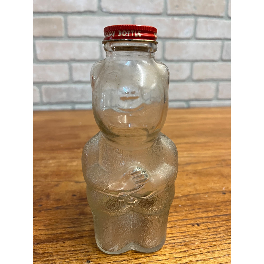 Vintage Glass Syrup Piggy Bank Fred Fear & Co. Brooklyn Bottle Jar Advertising