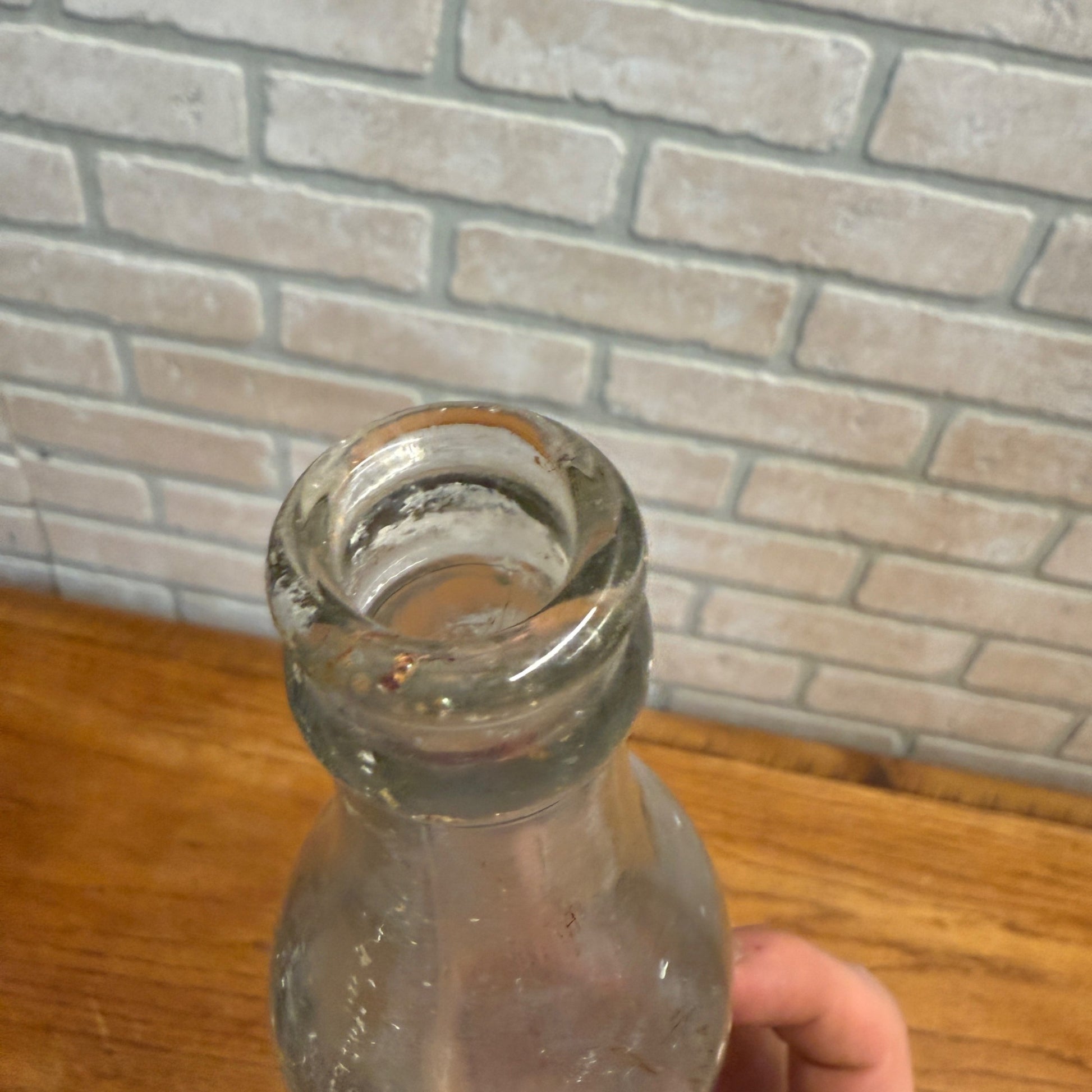 Vintage Wm. Warden Clear Embossed Soda Bottle Campbellsport Wisconsin 7oz WI Wis