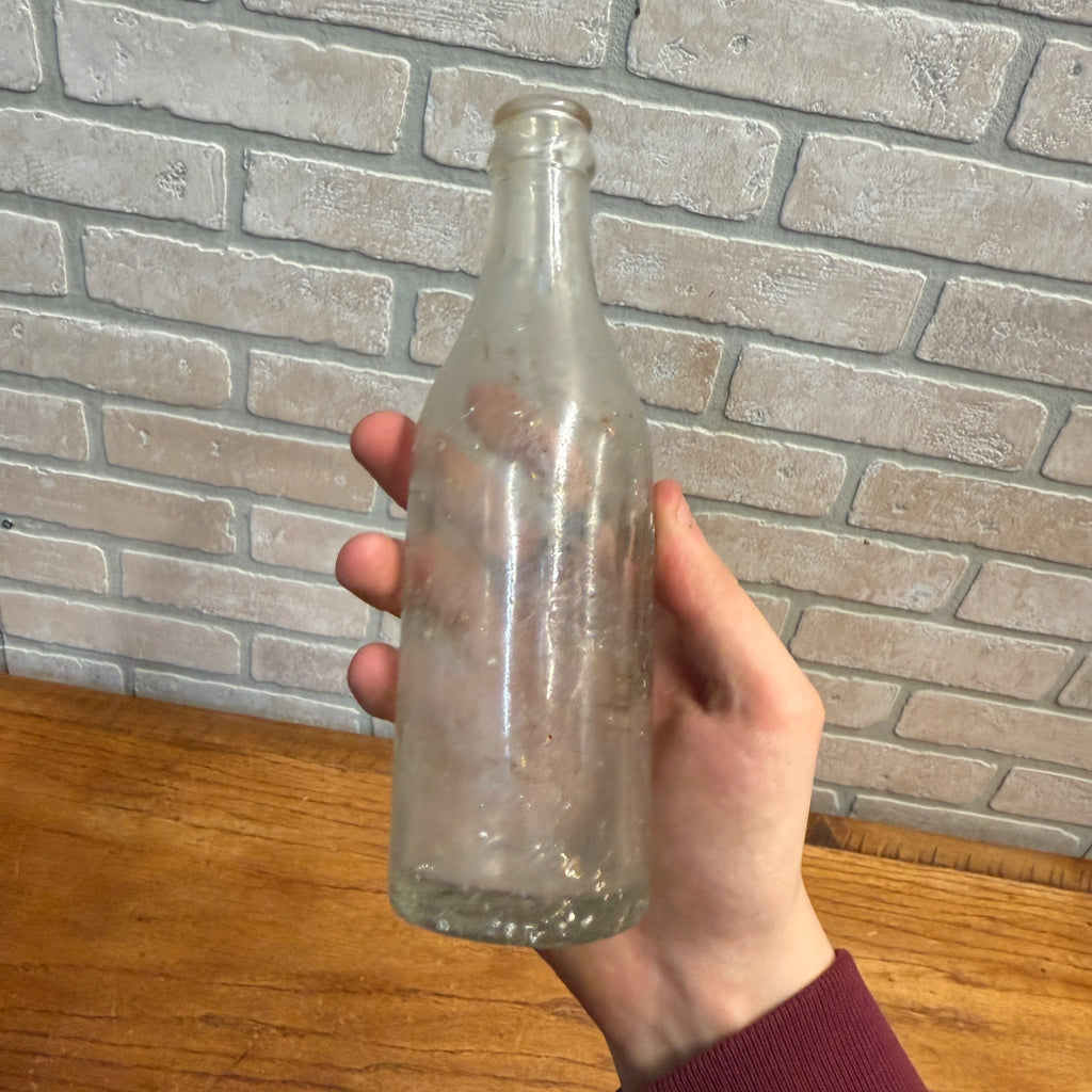 Vintage Wm. Warden Clear Embossed Soda Bottle Campbellsport Wisconsin 7oz WI Wis