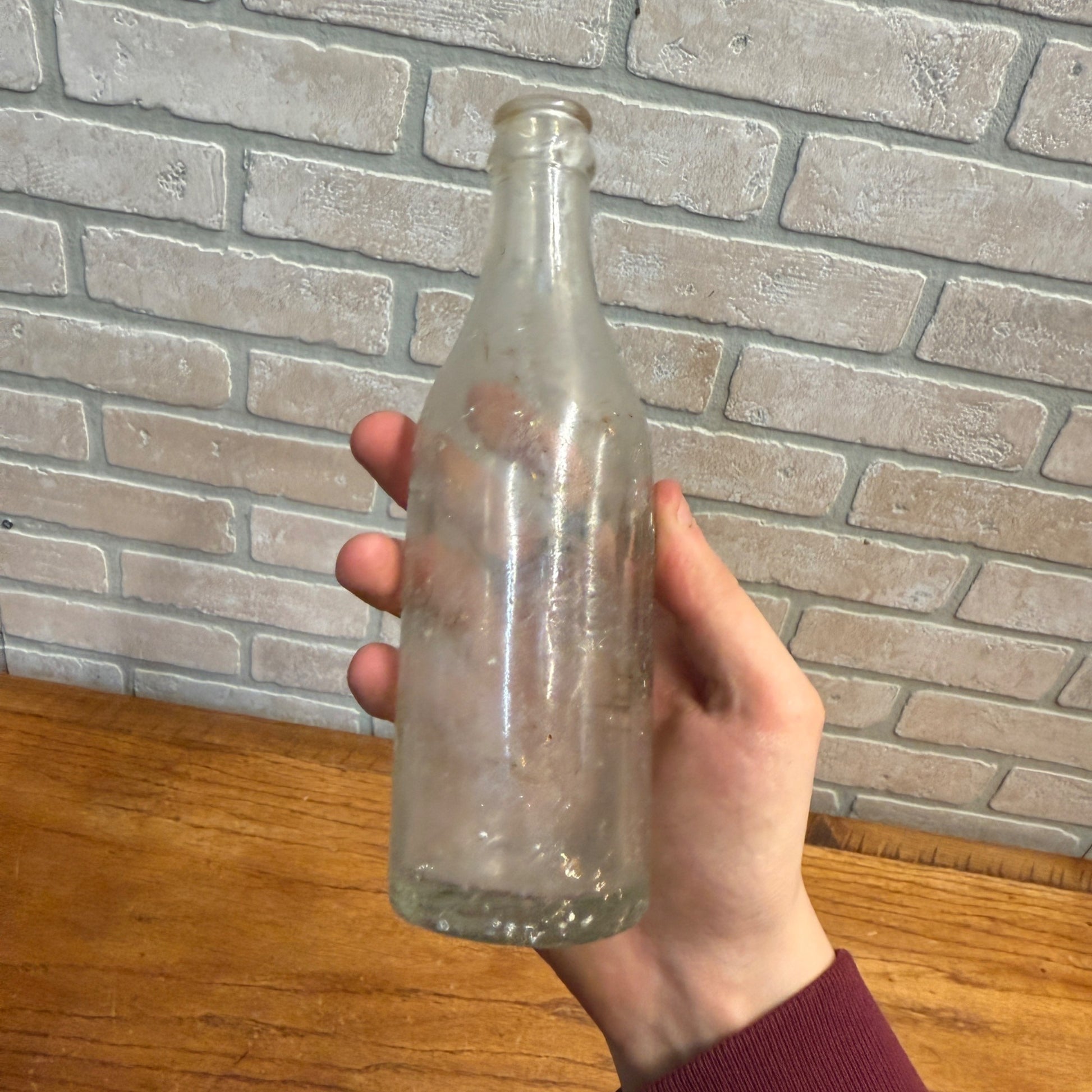Vintage Wm. Warden Clear Embossed Soda Bottle Campbellsport Wisconsin 7oz WI Wis
