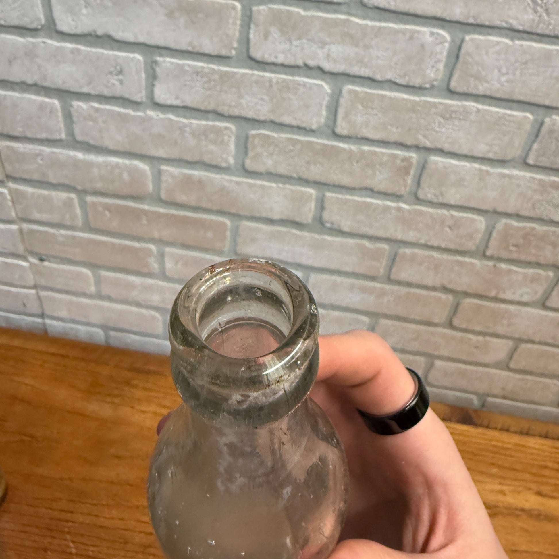 Vintage Wm. Warden Clear Embossed Soda Bottle Campbellsport Wisconsin 7oz WI Wis