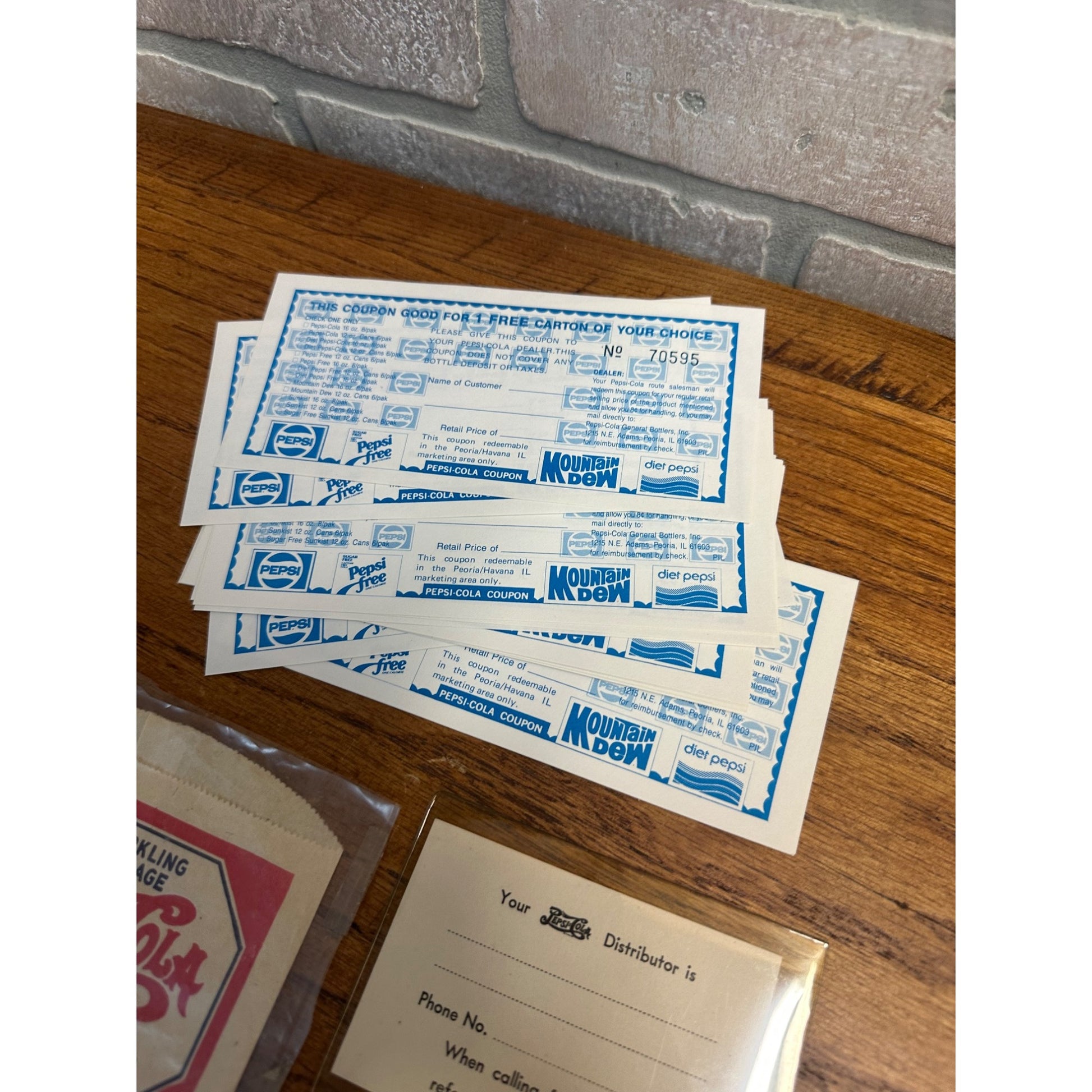 Vintage Pepsi Cola Advertising Lot No Drip Bottle Sleeve, Coasters, Coupons
