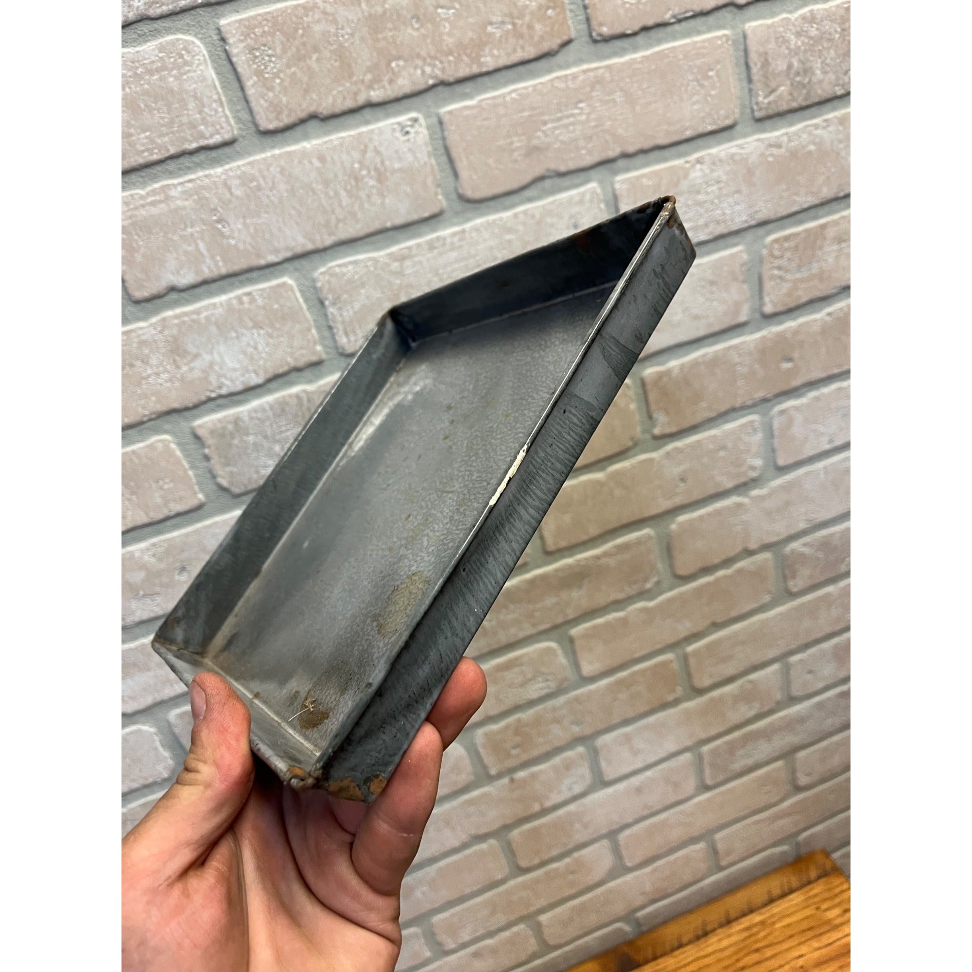 Vintage Gray Cake Brownie 9" Pan Kitchen Decor Grey  Swirl