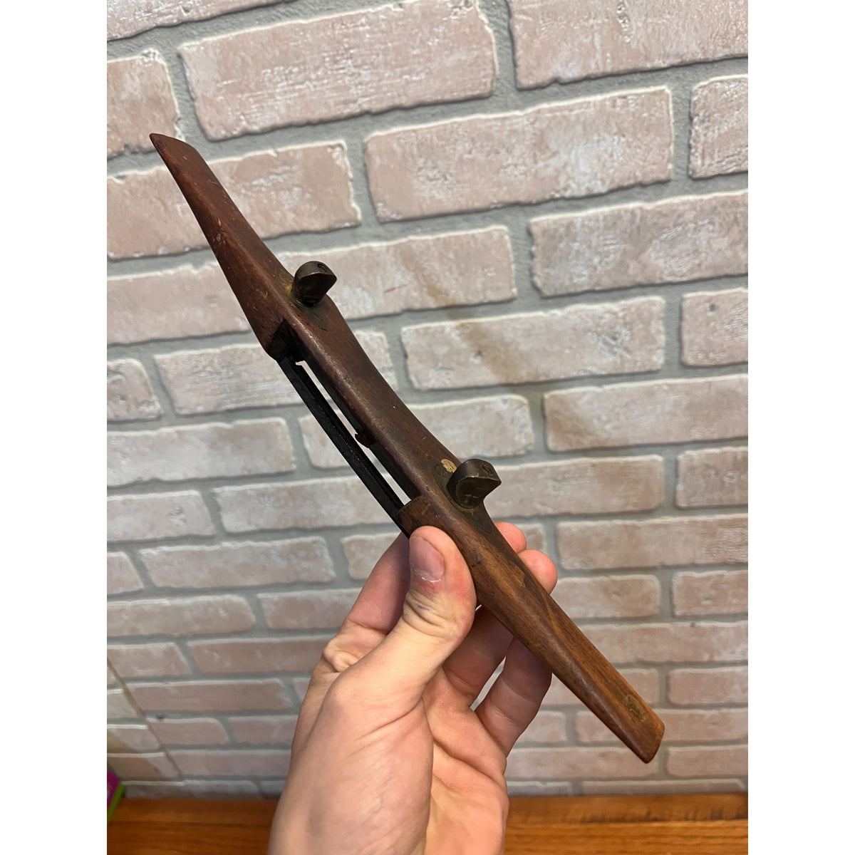Dixon Hermitage Sheffield Plated Wooden Spokeshave Or Spoke Shave Woodworking Tool