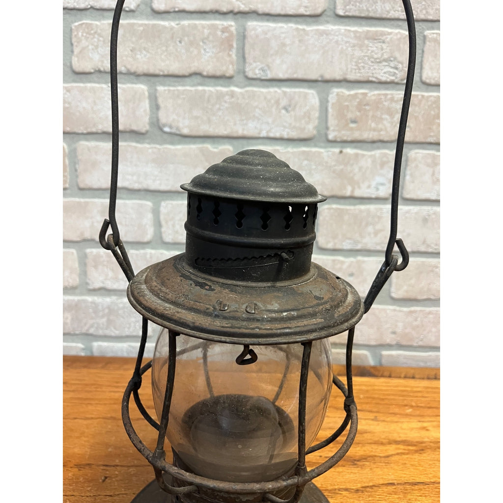 CHICAGO MILWAUKEE RAILROAD LANTERN BELL BOTTOM w/ Northwestern Globe C.M.& St. P. Ry 1895