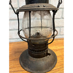 CHICAGO MILWAUKEE RAILROAD LANTERN BELL BOTTOM w/ Northwestern Globe C.M.& St. P. Ry 1895