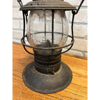 CHICAGO MILWAUKEE RAILROAD LANTERN BELL BOTTOM w/ Northwestern Globe C.M.& St. P. Ry 1895