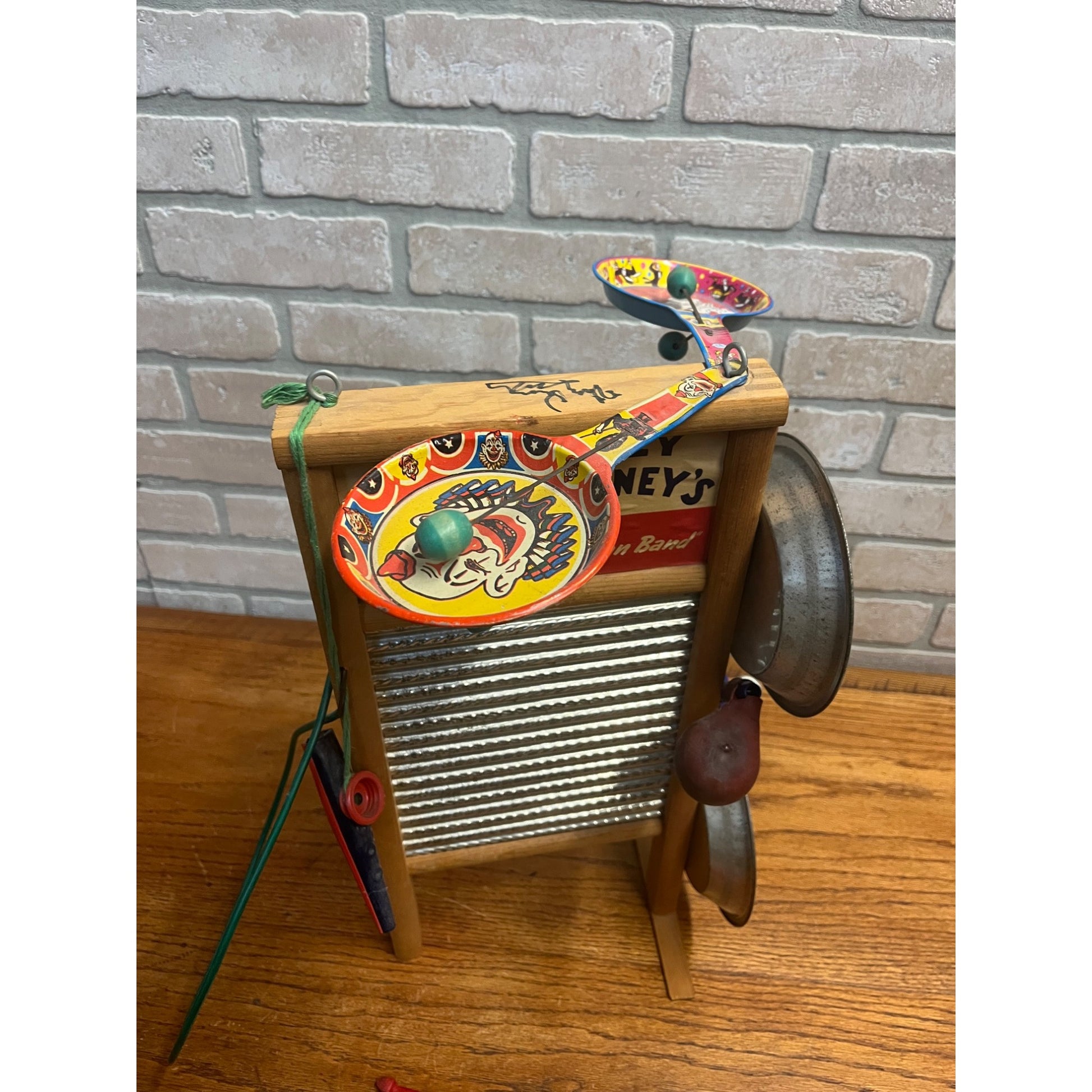 Vintage 1940s Mickey Rooney One Man Band Toy SIGNED Instrument