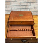 Vintage WM Rogers Silver Overlay Flatware Set "Wildwood" Pattern 48 Pieces in Wooden Presentation Storage Box Silverware