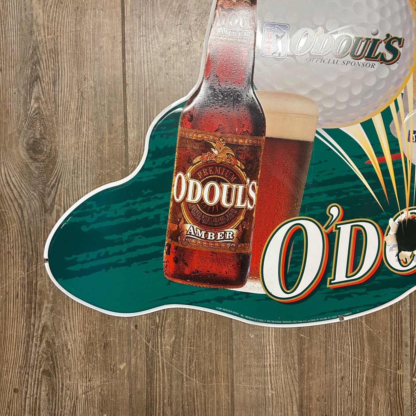 Vintage O'Douls Golf PGA Beer Metal Tin Sign Anheuser Busch Bar Tavern Pub Man Cave