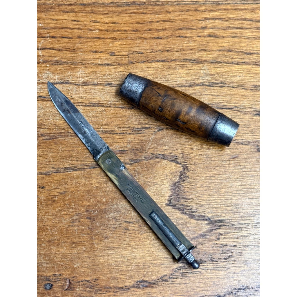Antique Eskilstuna Sweden Barrel Pocket Knife A.J. Westersson 1889-1905 - Works