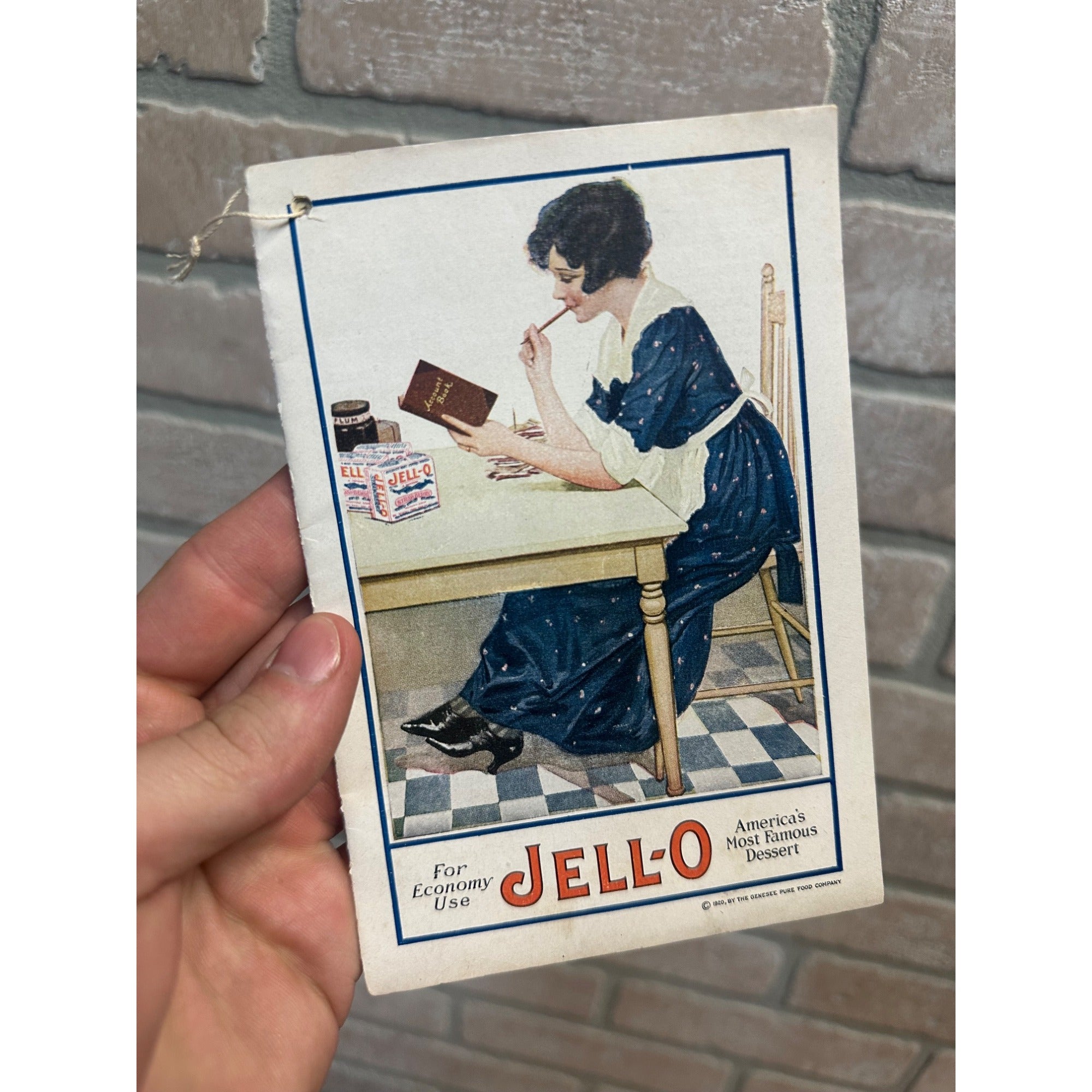 Antique 1920s Jell-O Advertising Dessert Recipe Booklet Phamplet Vintage