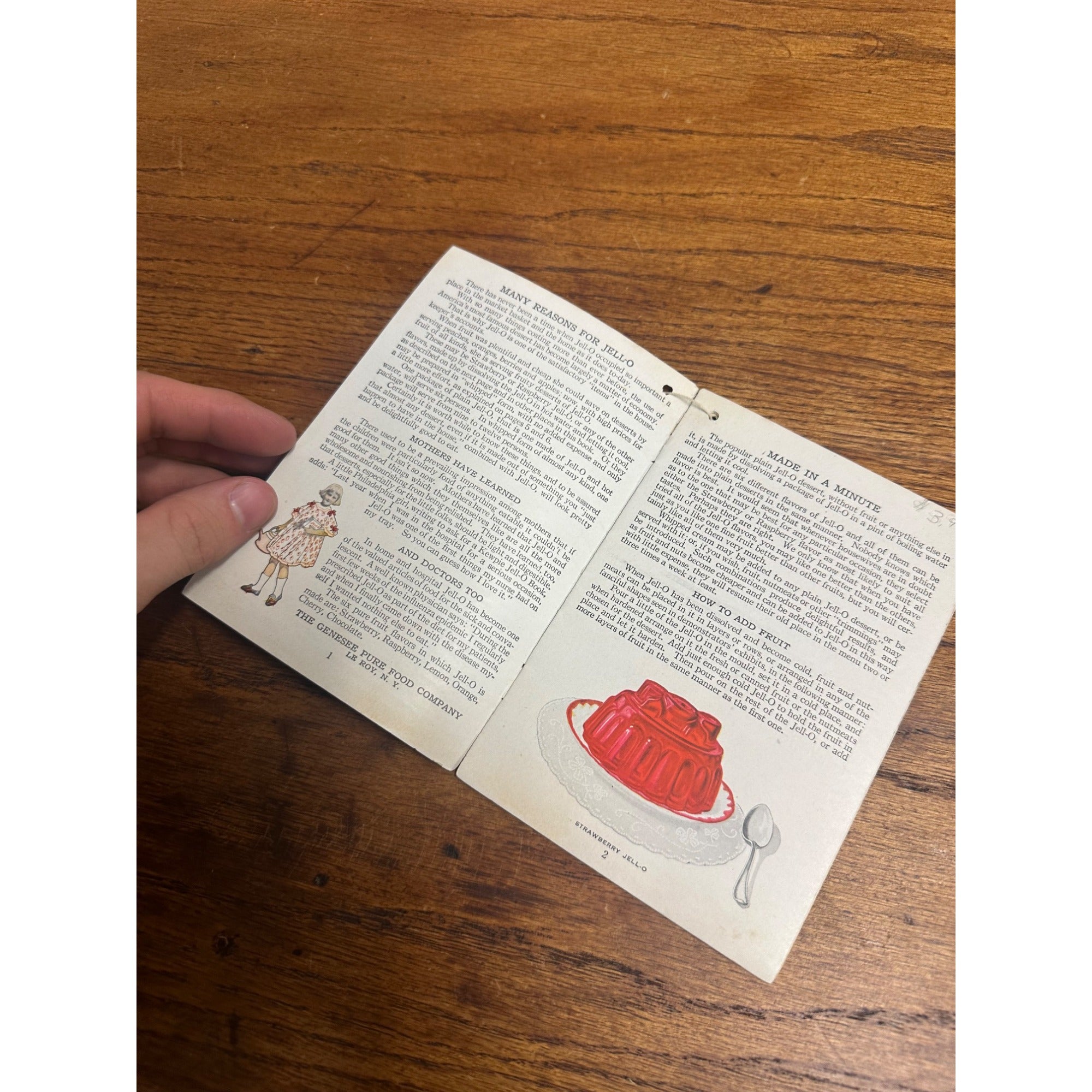 Antique 1920s Jell-O Advertising Dessert Recipe Booklet Phamplet Vintage