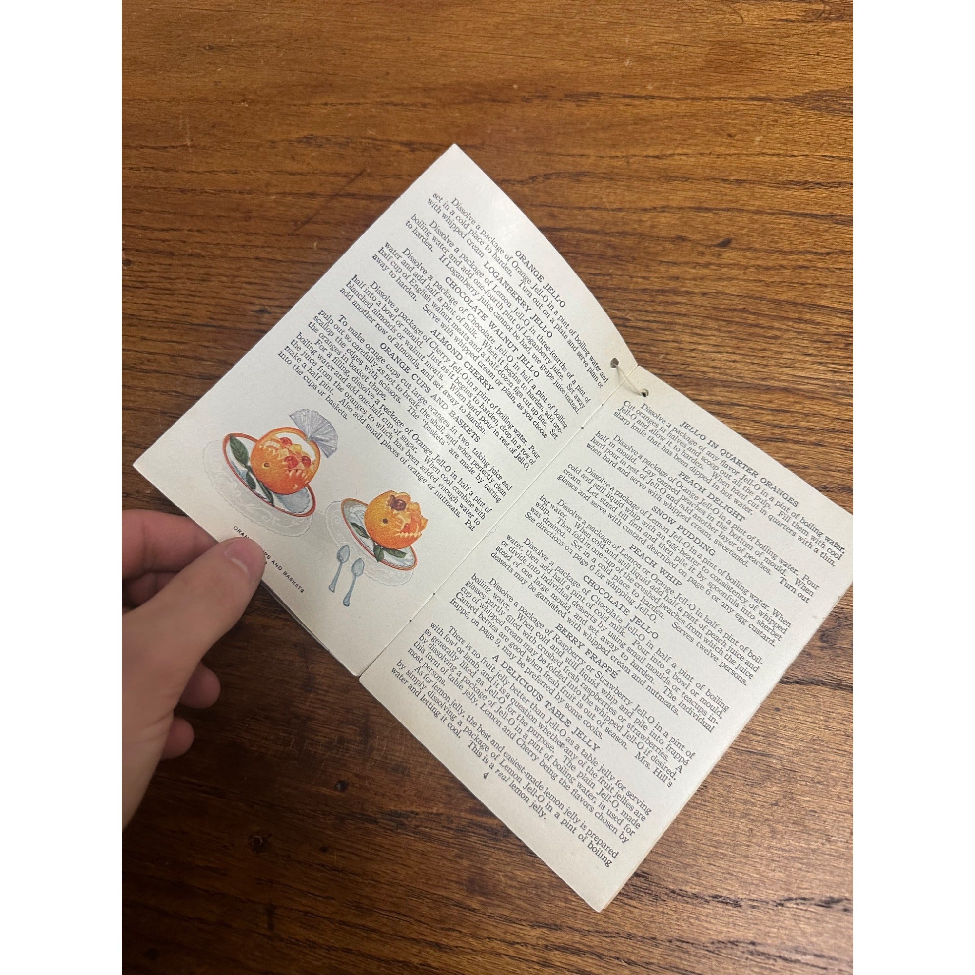 Antique 1920s Jell-O Advertising Dessert Recipe Booklet Phamplet Vintage