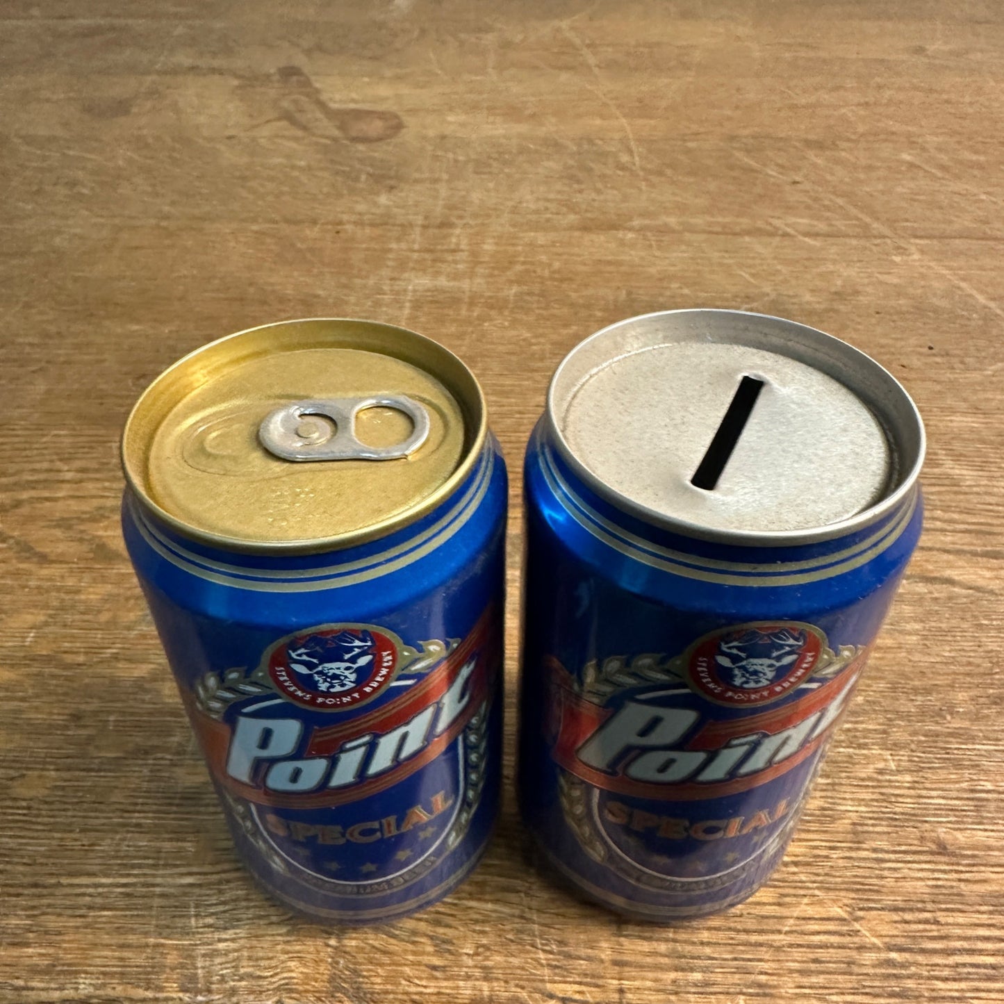 Vintage Point Special Beer Aluminum Beer Can + Coin Bank Steven Point Brwery Wis