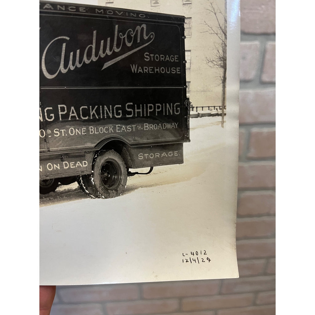 Vintage Original 1920s Mack BC Truck Factory Promo Photograph Audubon Moving NY