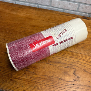 Vintage Supreme Bread Paper Wax Roll General Store Wrapping Paper Advertising