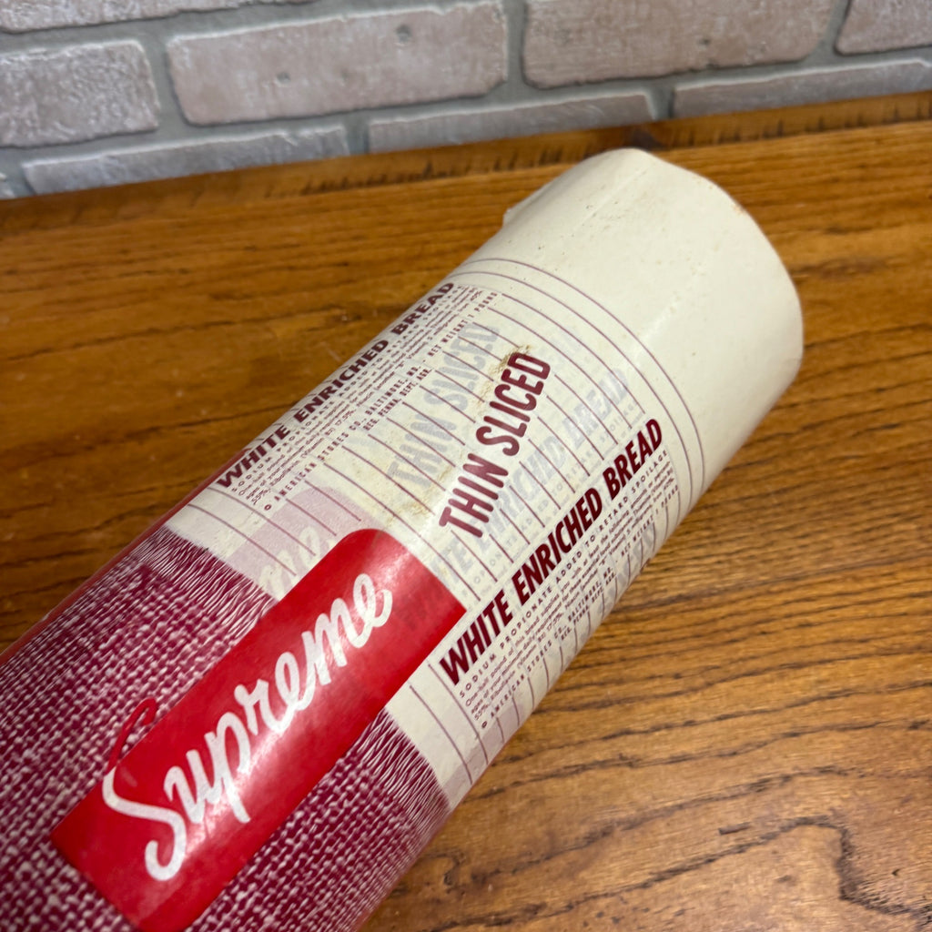 Vintage Supreme Bread Paper Wax Roll General Store Wrapping Paper Advertising