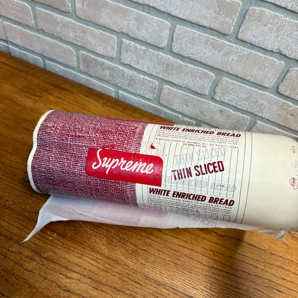 Vintage Supreme Bread Paper Wax Roll General Store Wrapping Paper Advertising