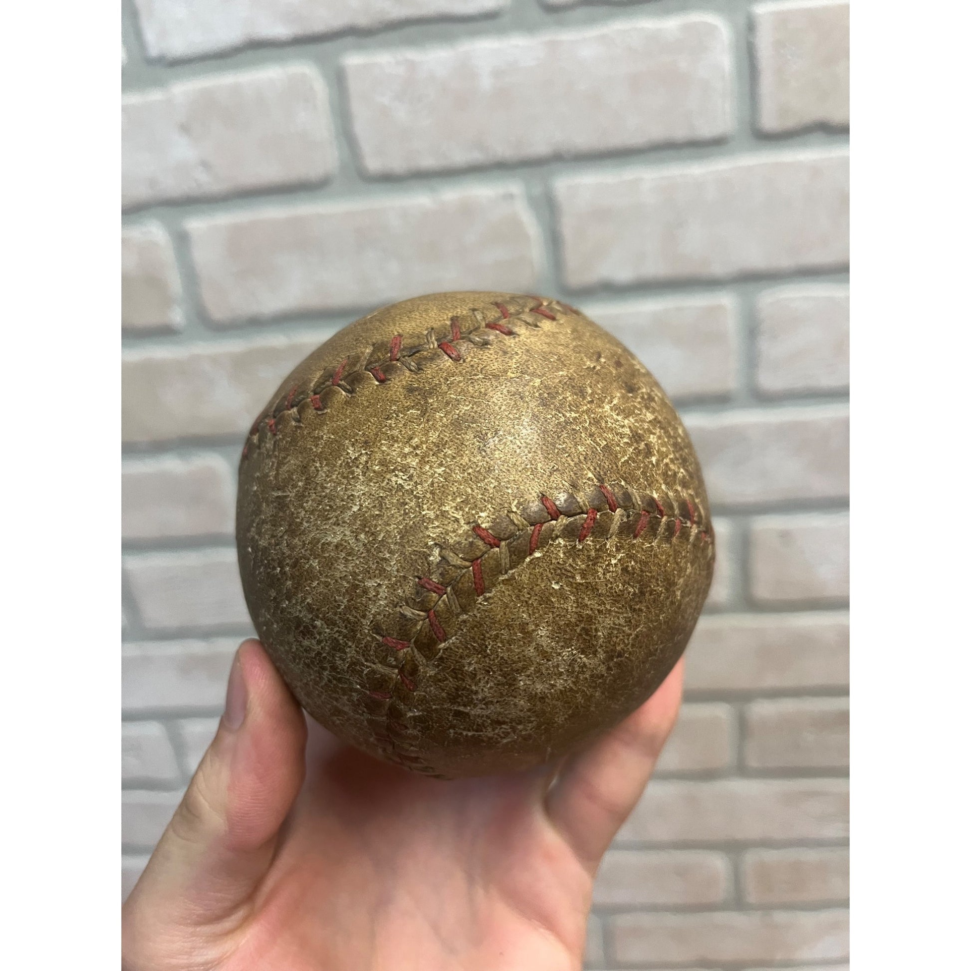 Vintage Early 1900s Soft Playground Baseball Red Stitched