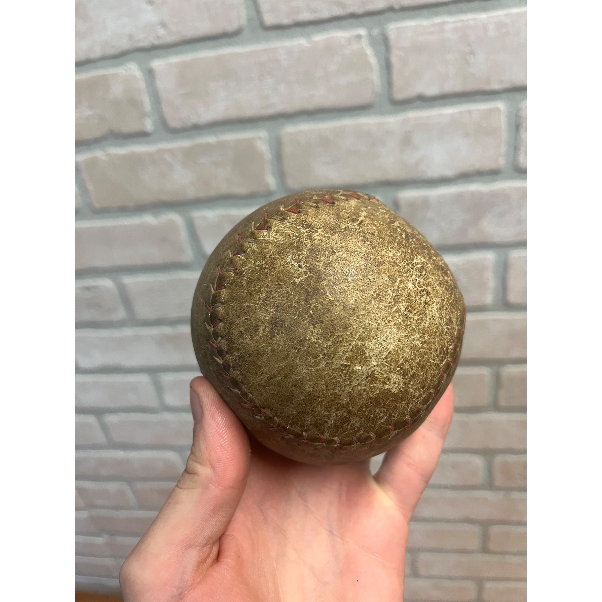 Vintage Early 1900s Soft Playground Baseball Red Stitched