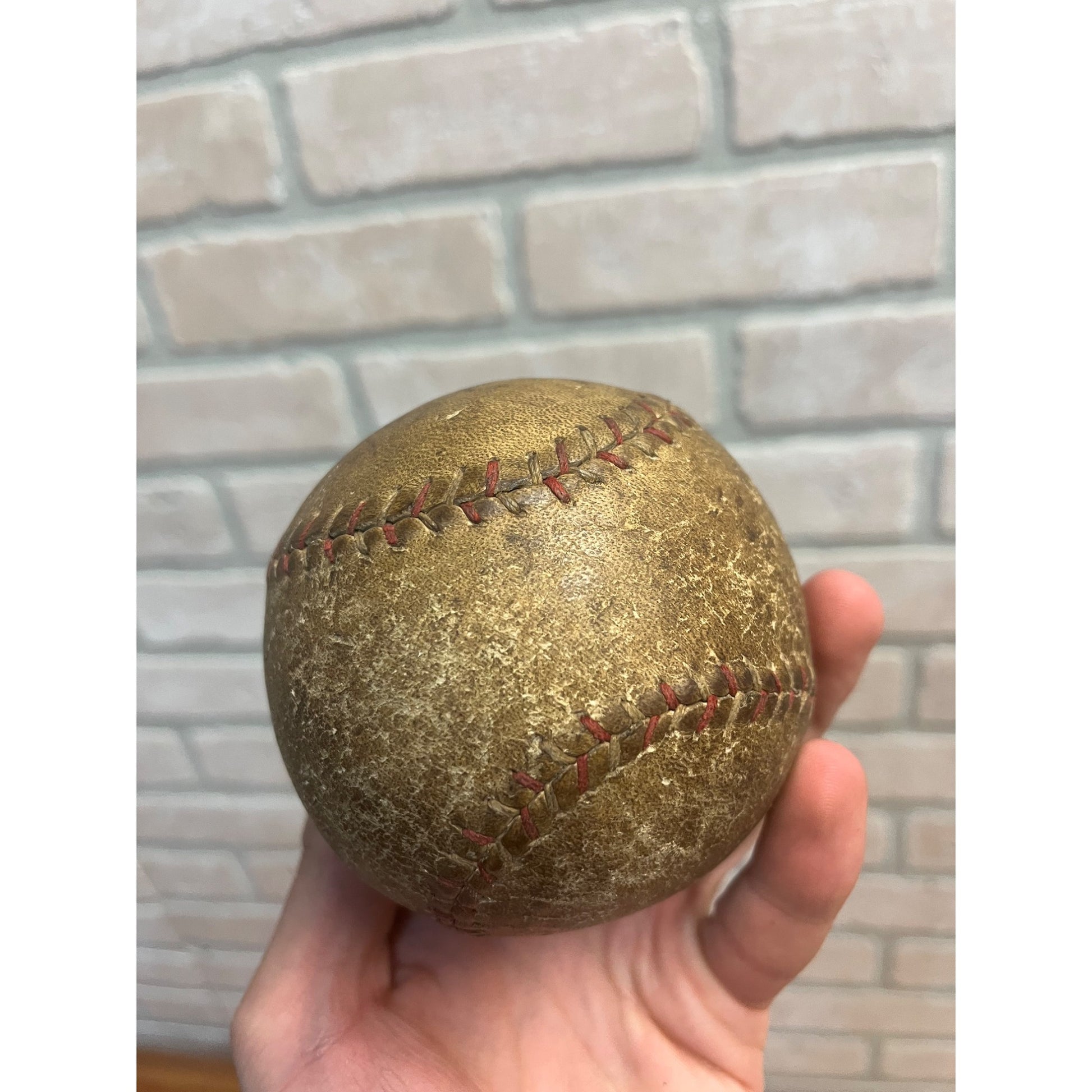 Vintage Early 1900s Soft Playground Baseball Red Stitched
