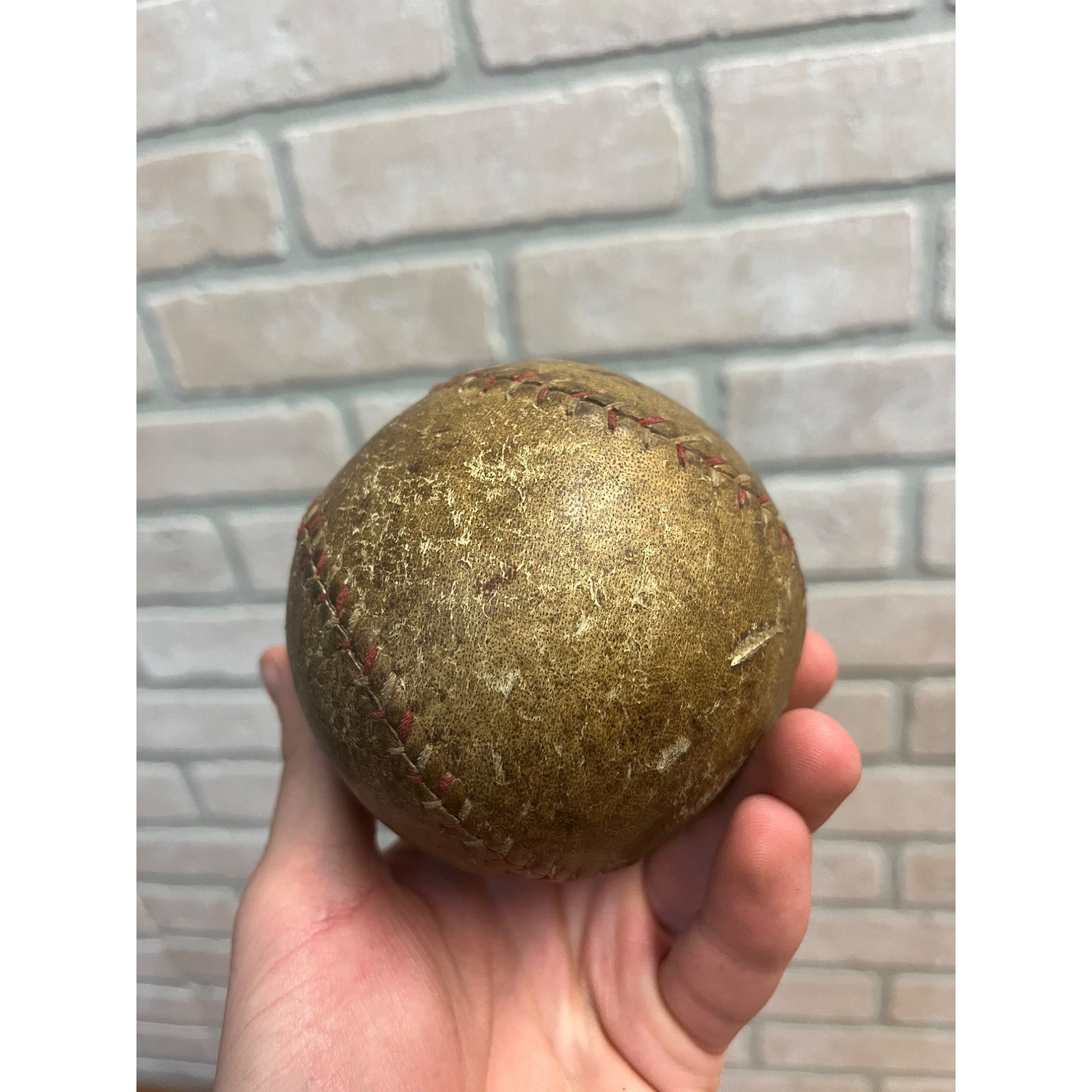 Vintage Early 1900s Soft Playground Baseball Red Stitched