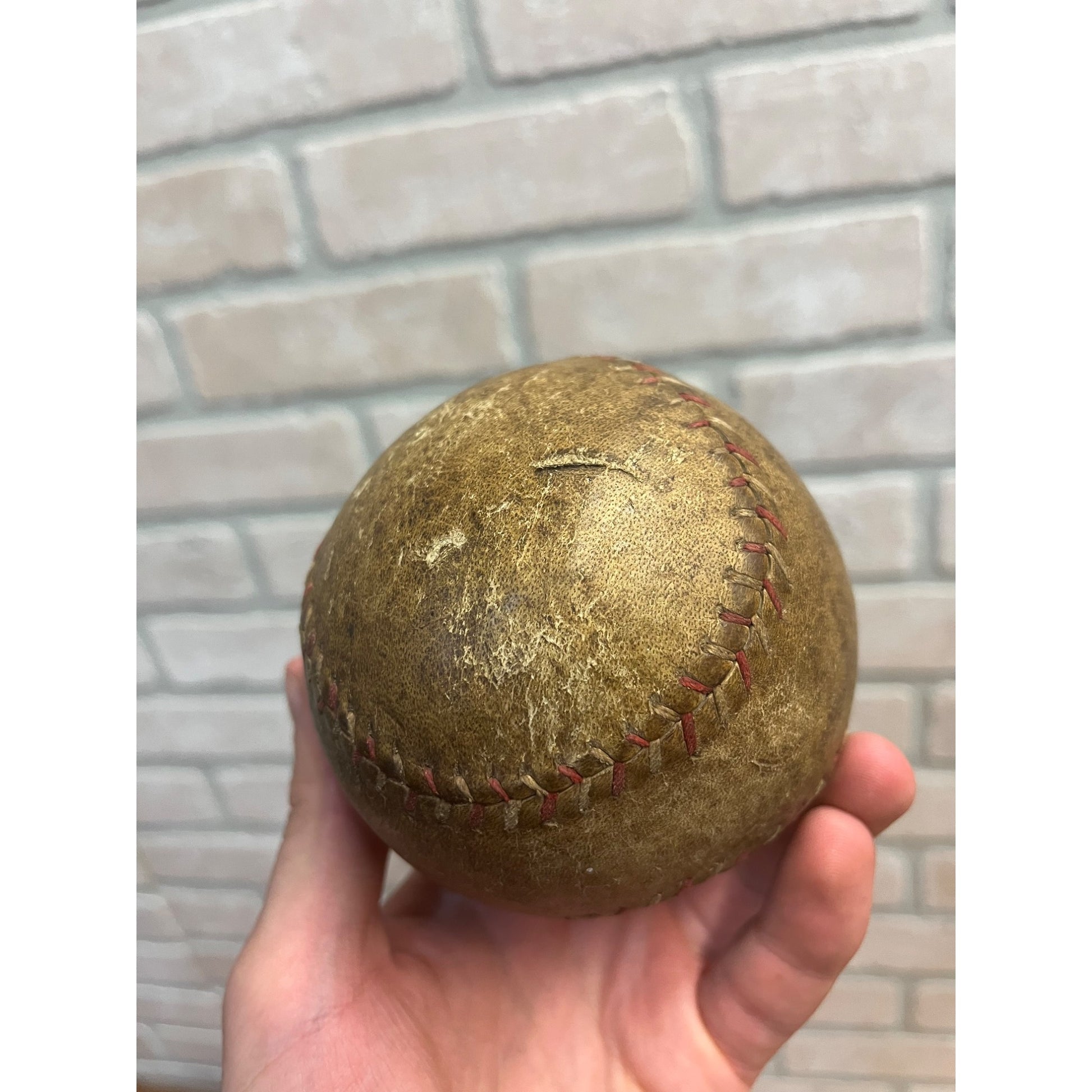 Vintage Early 1900s Soft Playground Baseball Red Stitched