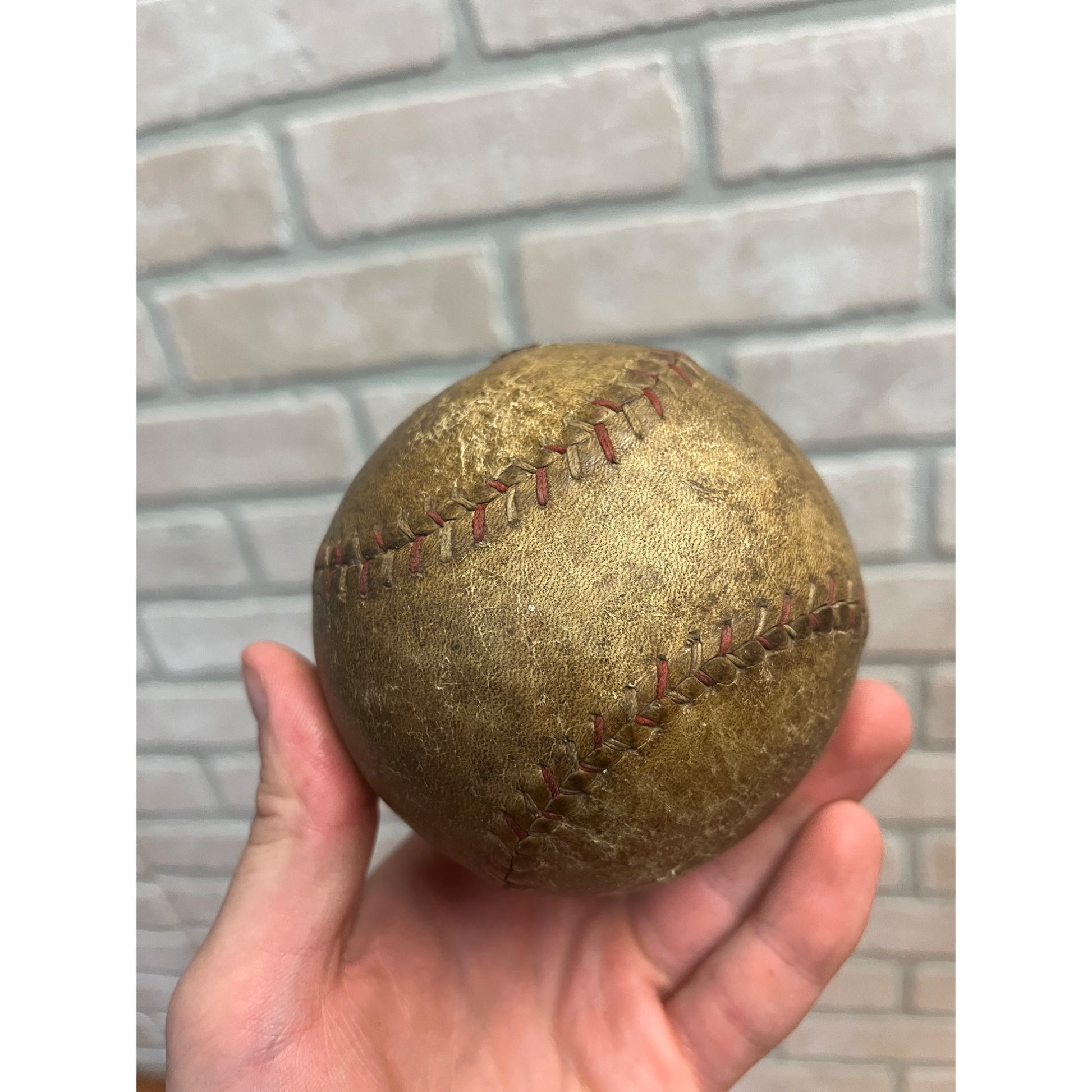 Vintage Early 1900s Soft Playground Baseball Red Stitched