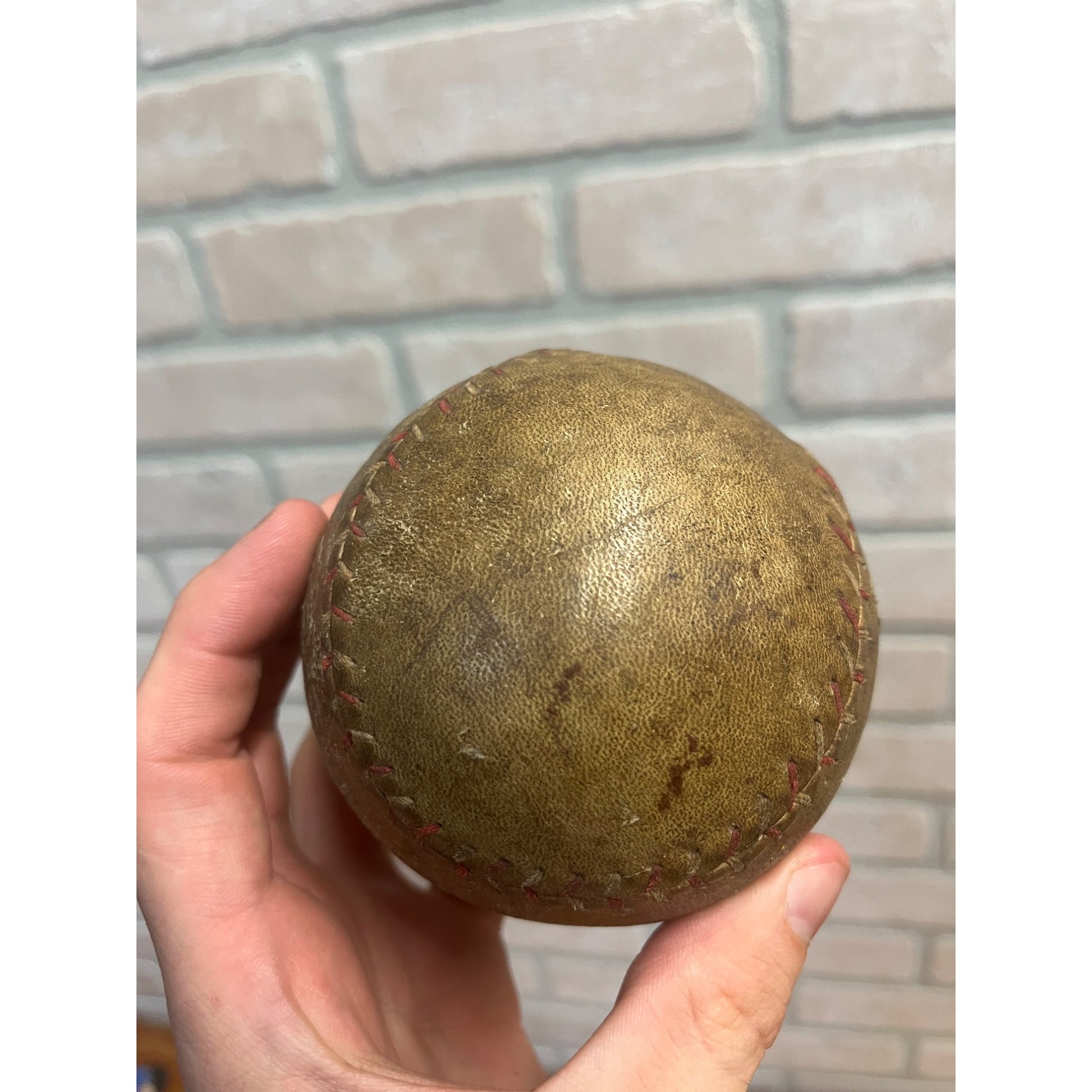 Vintage Early 1900s Soft Playground Baseball Red Stitched