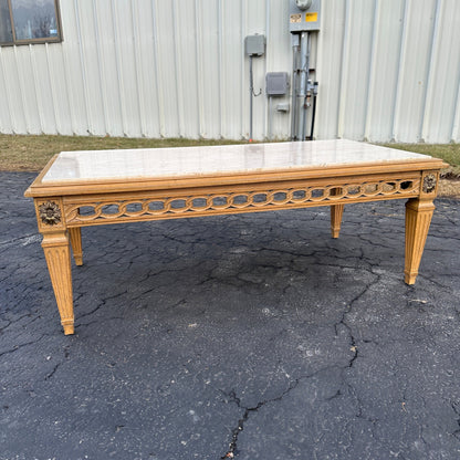 Vintage Nahon Marble Top Mid Century Coffee Table