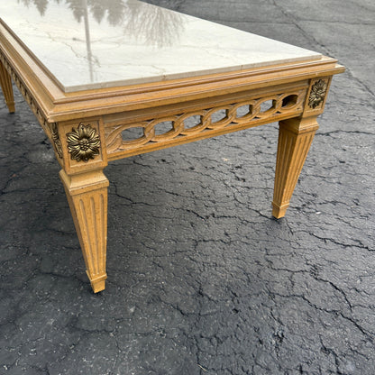 Vintage Nahon Marble Top Mid Century Coffee Table