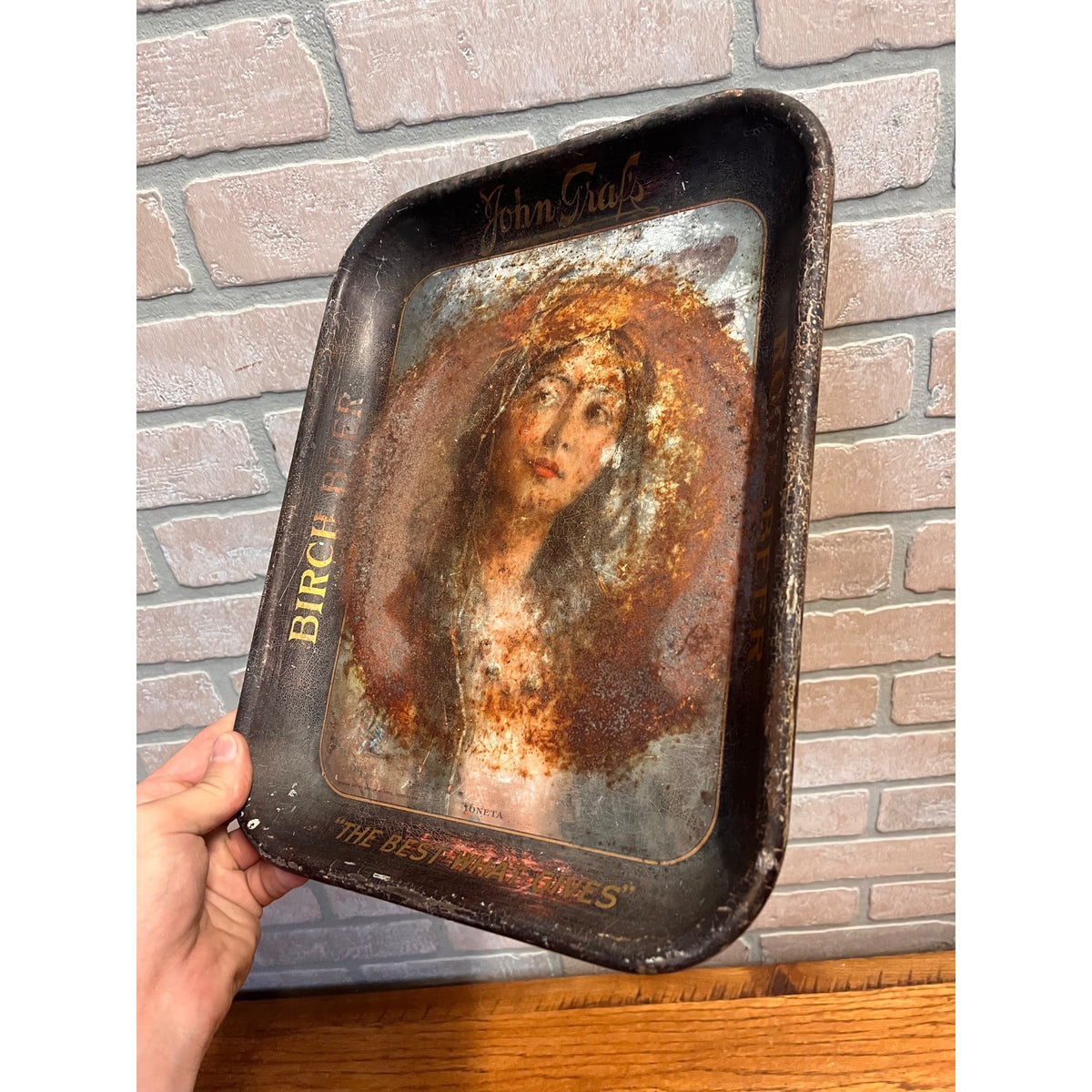 RARE Vintage 1920s John Graf Soda Advertising Tray Root Beer Milwaukee Wis